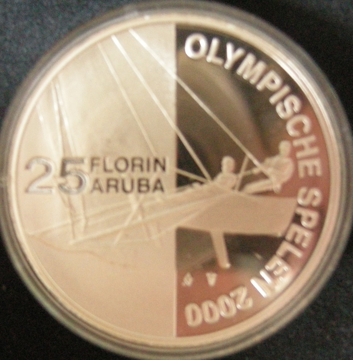 (afbeelding voor) 25 Florin 2000 Aruba Proof in capsule