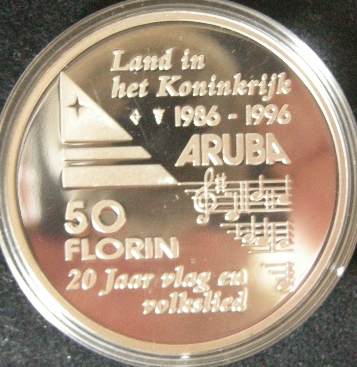 (afbeelding voor) 50 Florin zilver 1996 proof in capsule