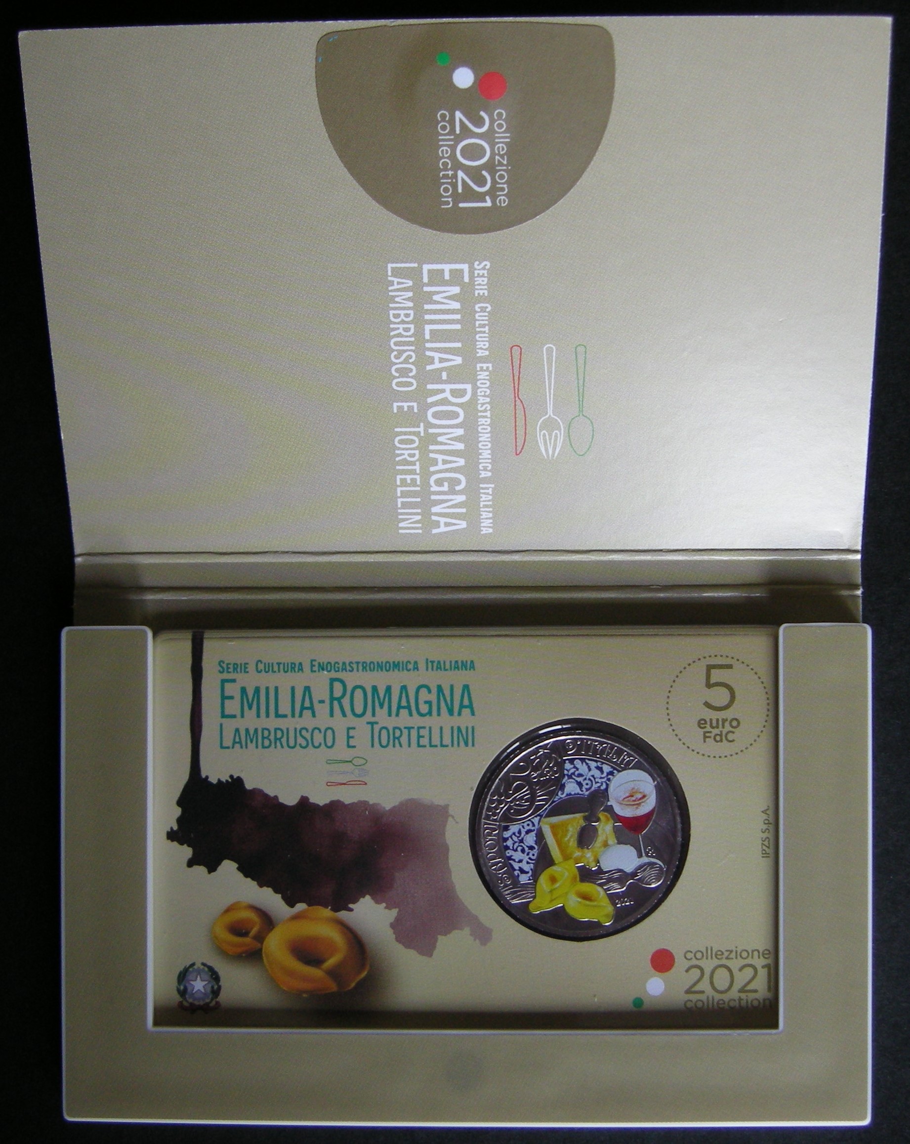 (afbeelding voor) 5 Euro 2021 Lambrusco 5 euro in kleur in Blister