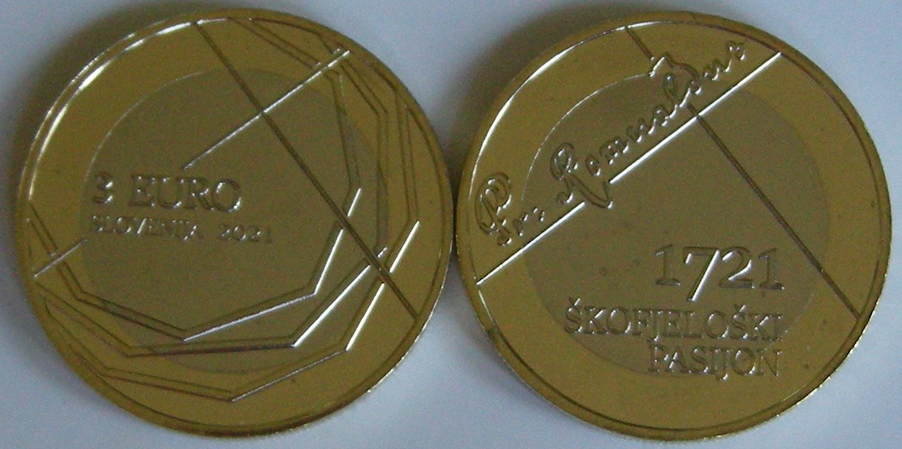 (image for) 3 Euromunt Slovenie 2021 UNC