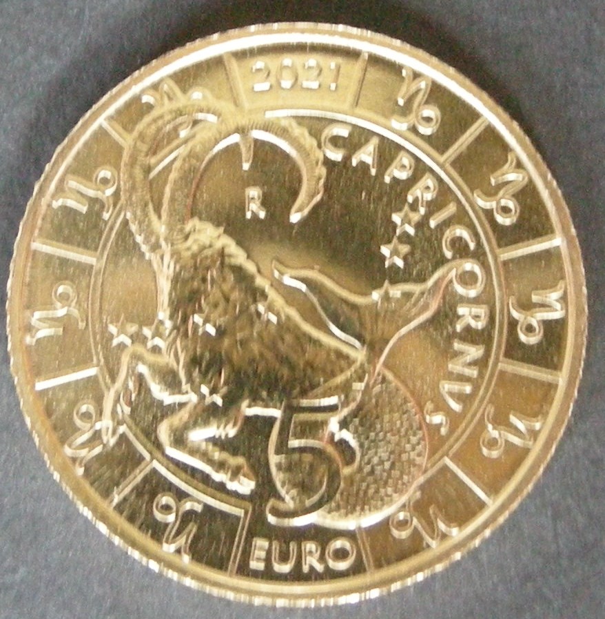 (afbeelding voor) 5 Euromunt San Marino 2021 Steenbok UNC