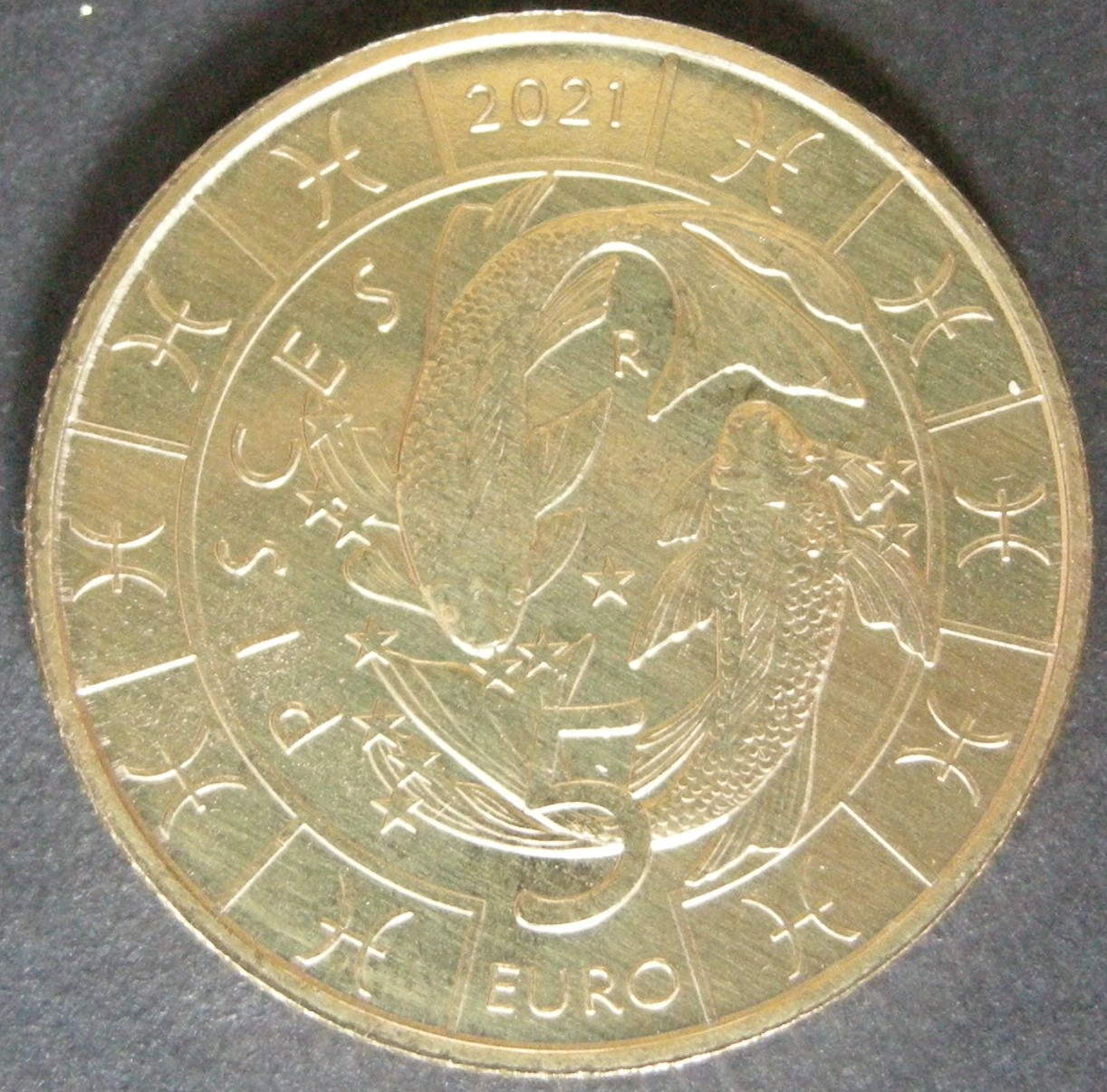 (afbeelding voor) 5 Euromunt San Marino 2021 Vissen UNC