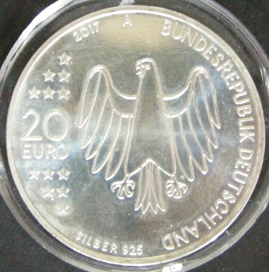 (afbeelding voor) 20 Euromunt Duitsland 2017 A in capsule