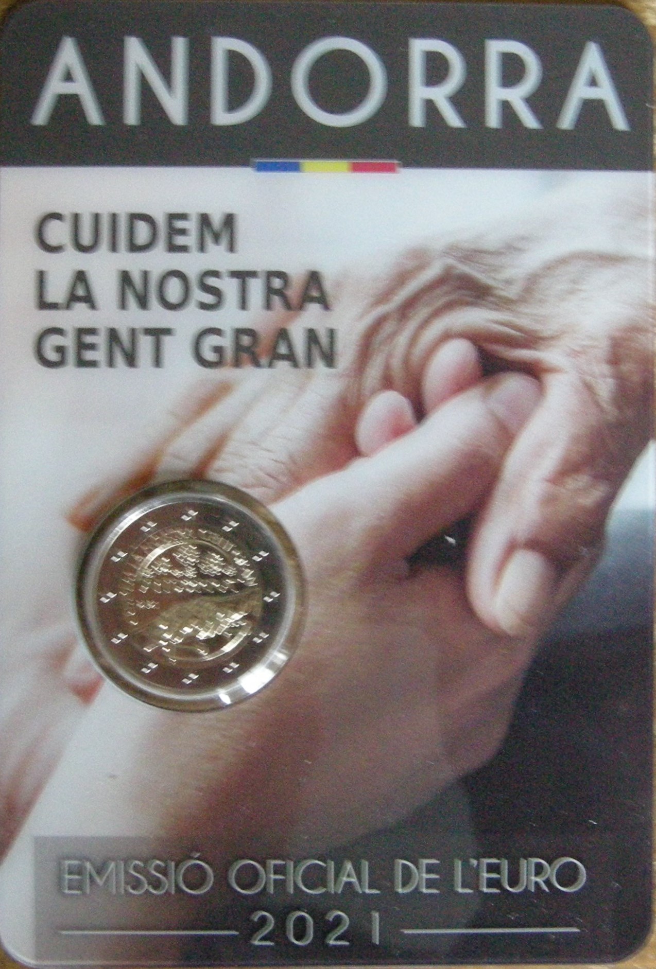 (afbeelding voor) 2 euromunt 2021 Ouderenzorg in blister