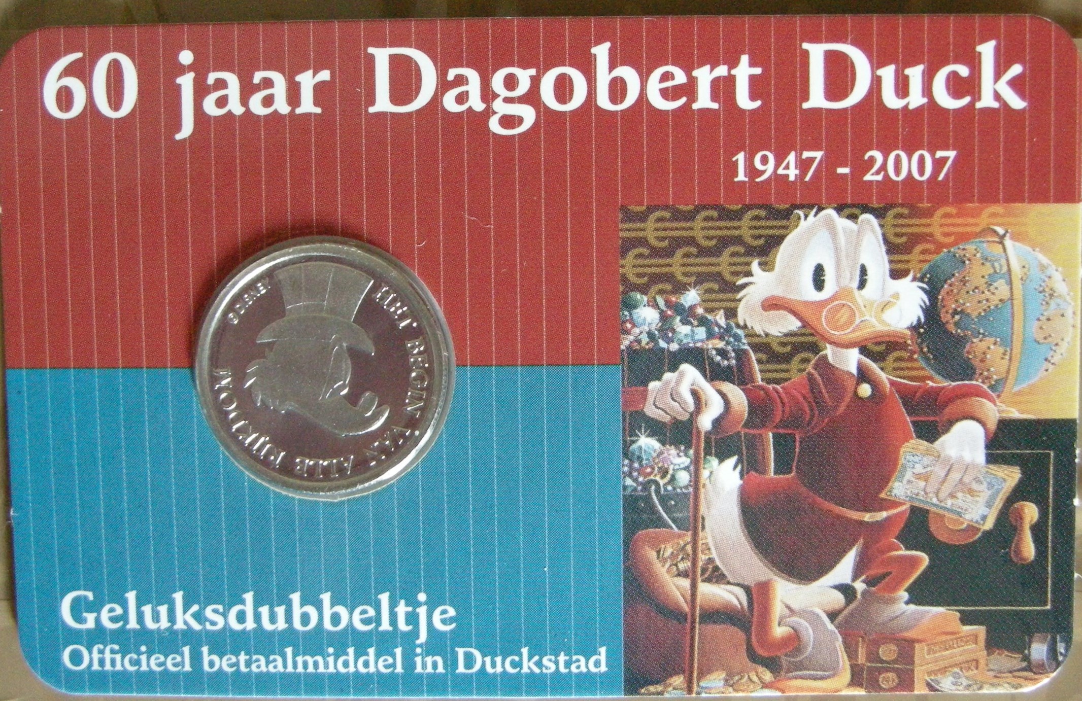 Coincard 60 Jaar Dagobert Duck 1947-2007