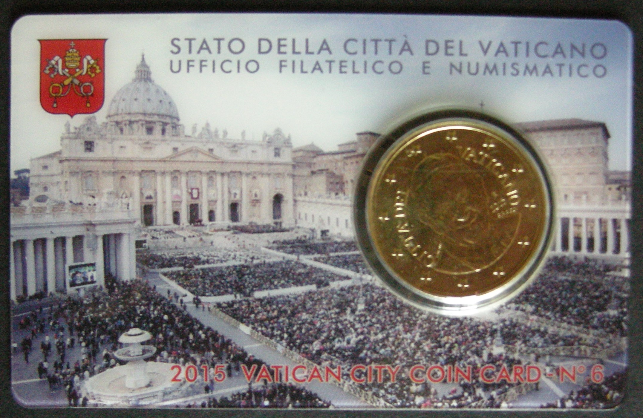 (afbeelding voor) Vaticaan Coincard No. 6 Munt 50 cent 2015