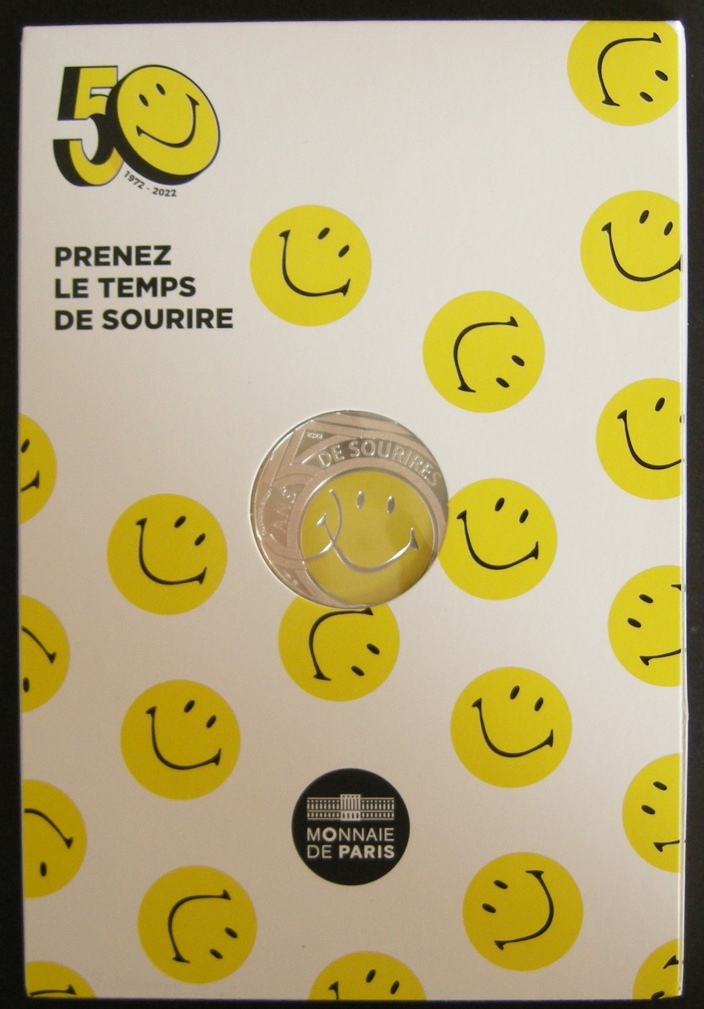 (afbeelding voor) 10 Euro Frankrijk 2022 zilver Smiley in kleur in Blister