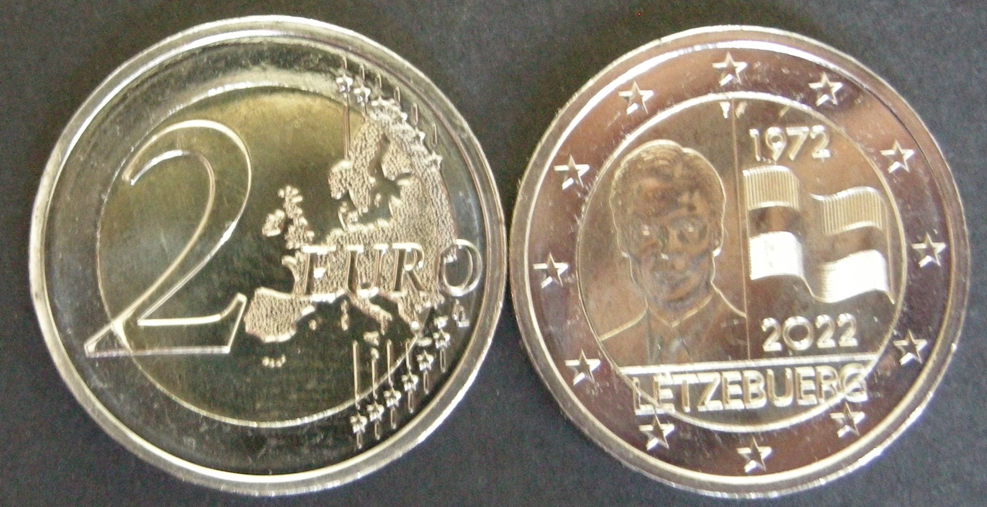 (afbeelding voor) 2 Euromunt Luxemburg 2022 - Nationale vlag UNC