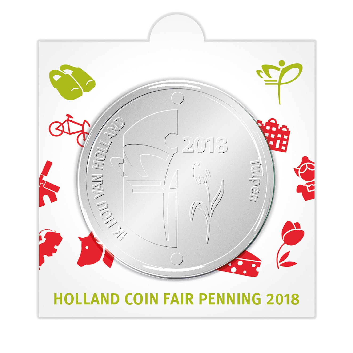 (afbeelding voor) Holland Coin Fair penning KNM 2018 in KNM munthouder