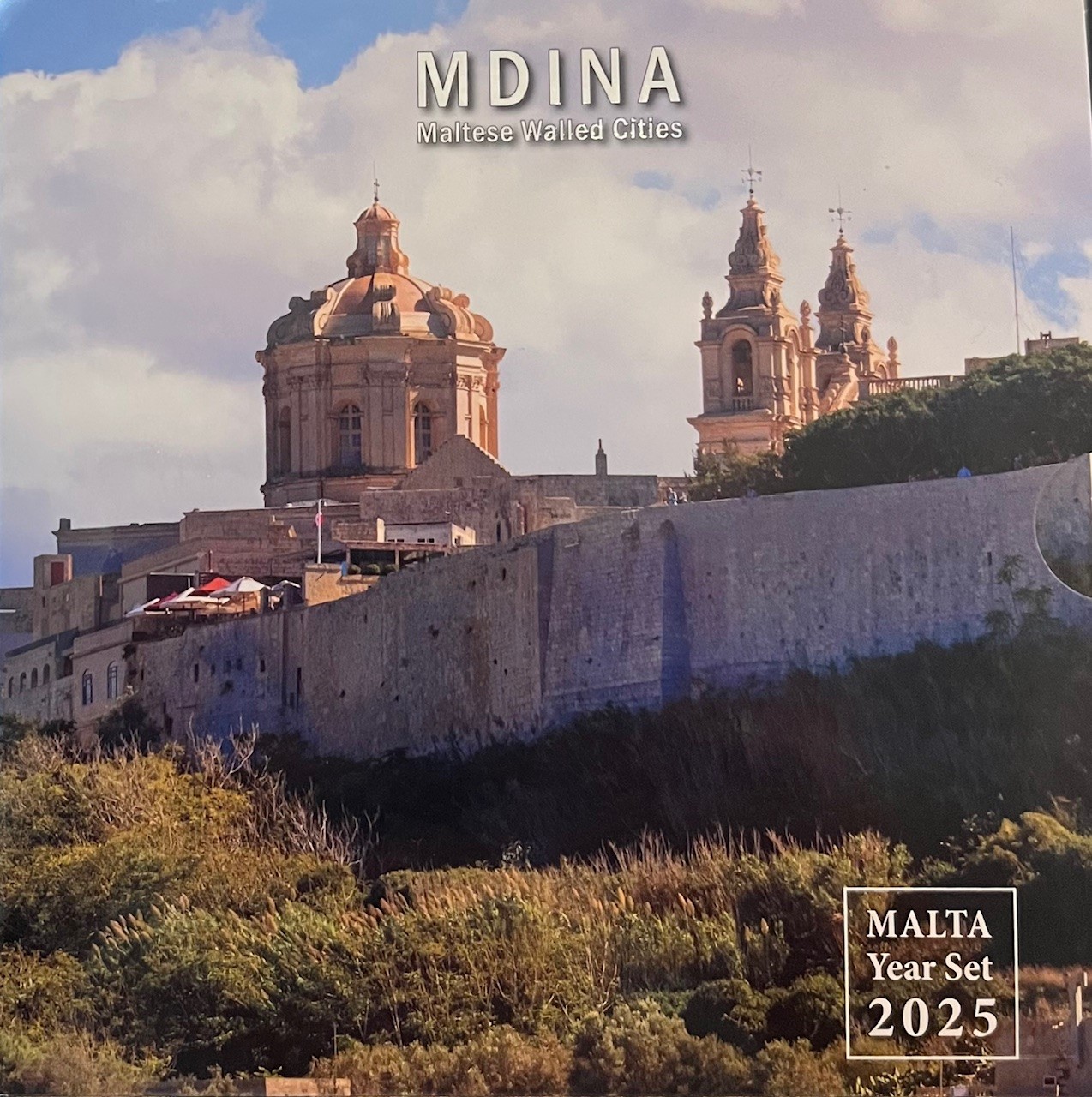 (afbeelding voor) BU set Malta 2025 Mdina ( ommuurde stad ) met 9 munten