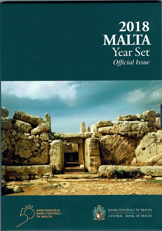 (afbeelding voor) BU Malta set 2018 met de 2 euro muntteken F