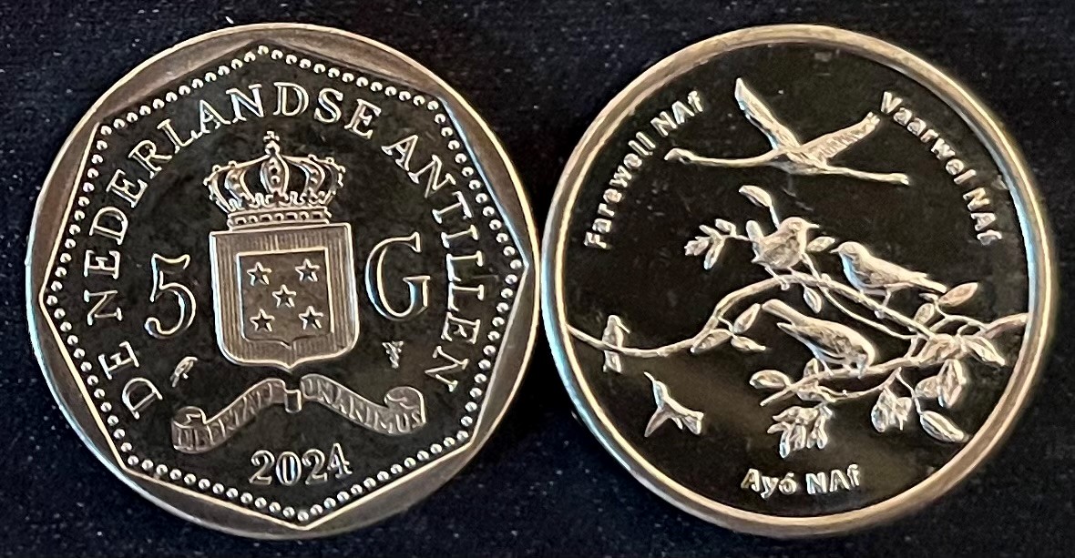 (afbeelding voor) 5 Gulden Nederlandse Antillen 2024 - Afscheid van de Gulden UNC