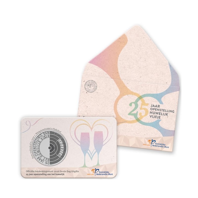 (image for) Nederland Hollandse openstelling Huwelijk Vijfje 2025 - 1e dag in coincard