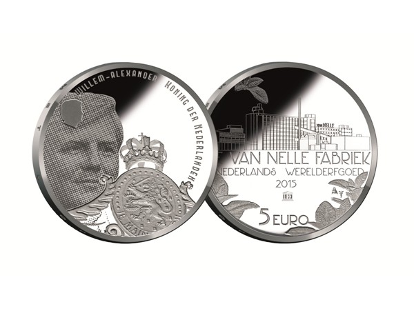 5 Euromunt Nederland Het Van Nelle vijfje 2015 los uit de rol (afbeelding voor) 5 Euromunt Nederland Het Van Nelle vijfje 2015 los uit de rol