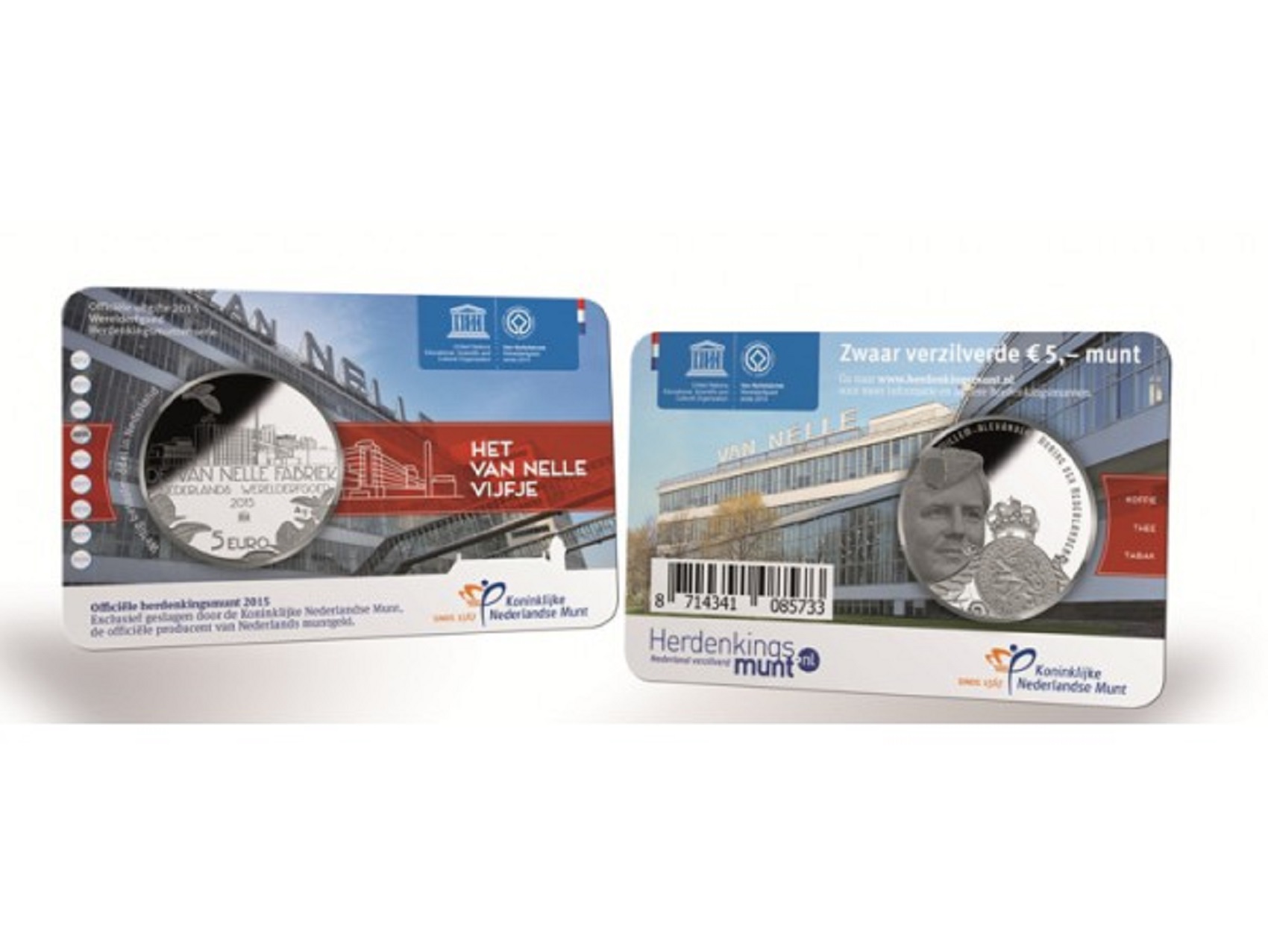 (Bild für) 5 Euromunt Nederland Het Van Nelle vijfje 2015 in coincard