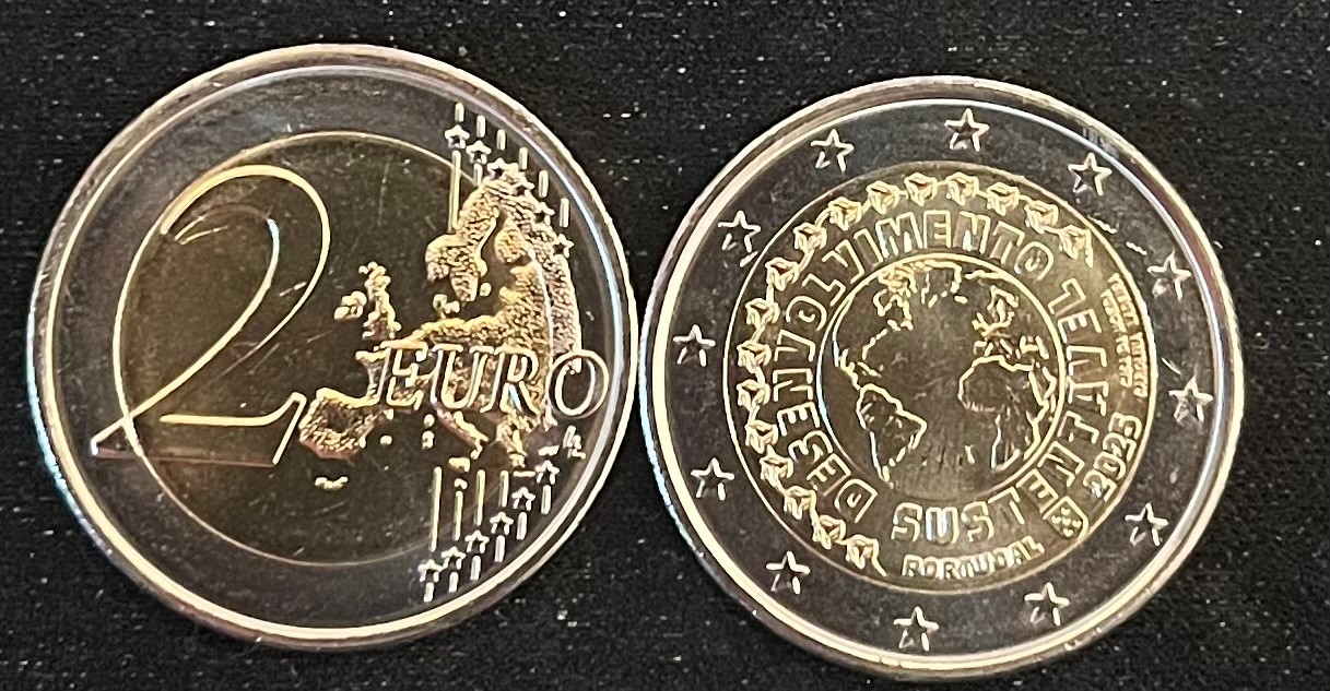 (afbeelding voor) 2 Euromunt Portugal 2025 Duurzame ontwikkeling UNC