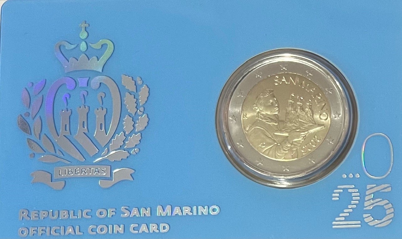 (afbeelding voor) San Marino 2 euro 2025 in coincard