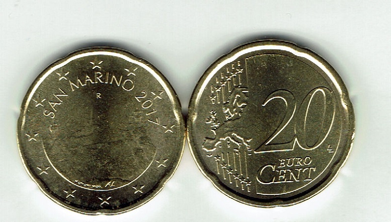 (afbeelding voor) San Marino 20 cent 2017 UNC