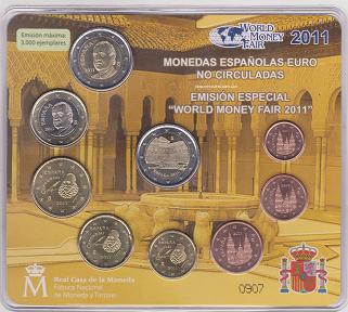 (afbeelding voor) BU set Spanje World Money Fair 2011