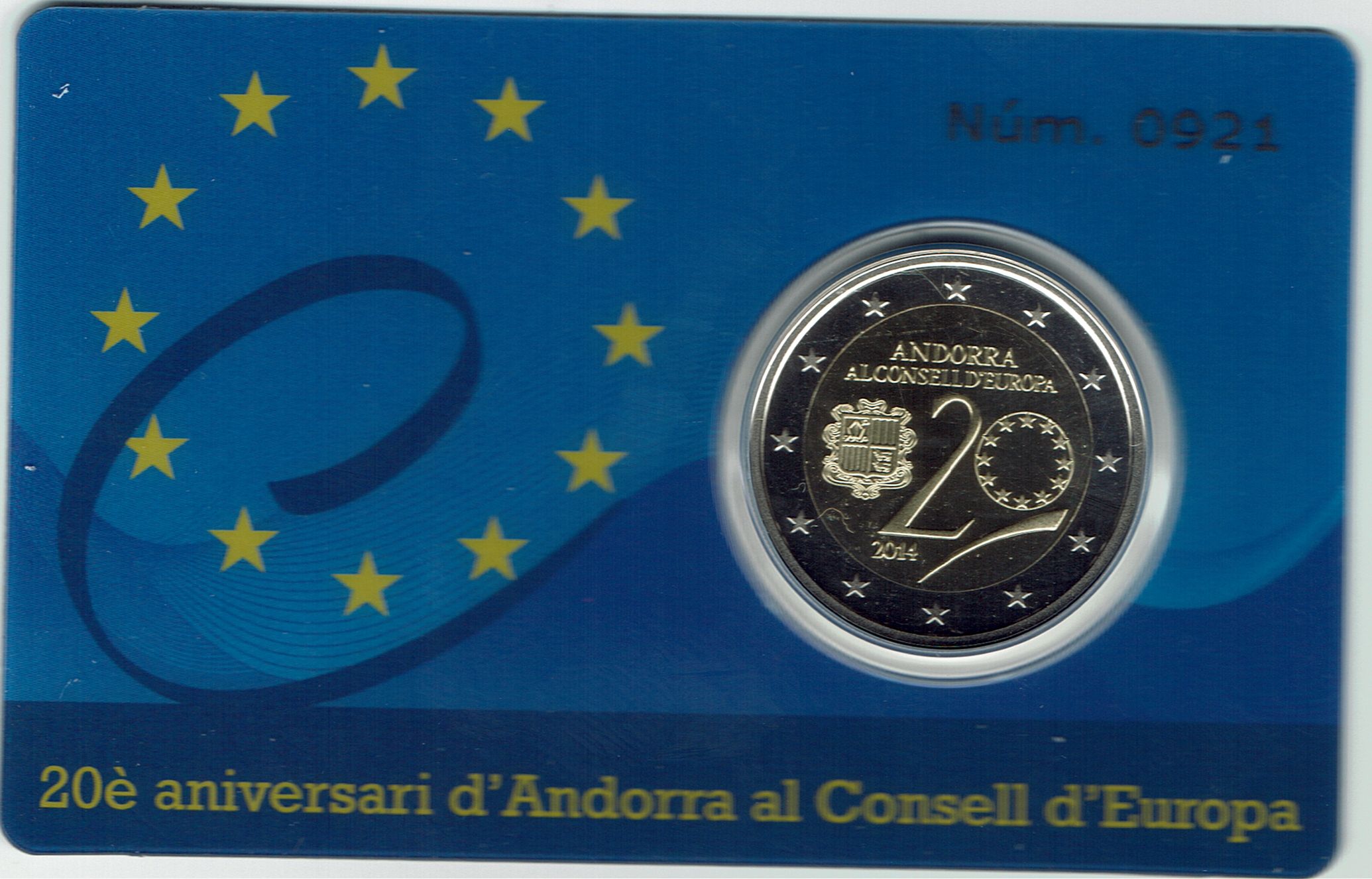 (afbeelding voor) 2 euromunt 2014 EU Raad Proof