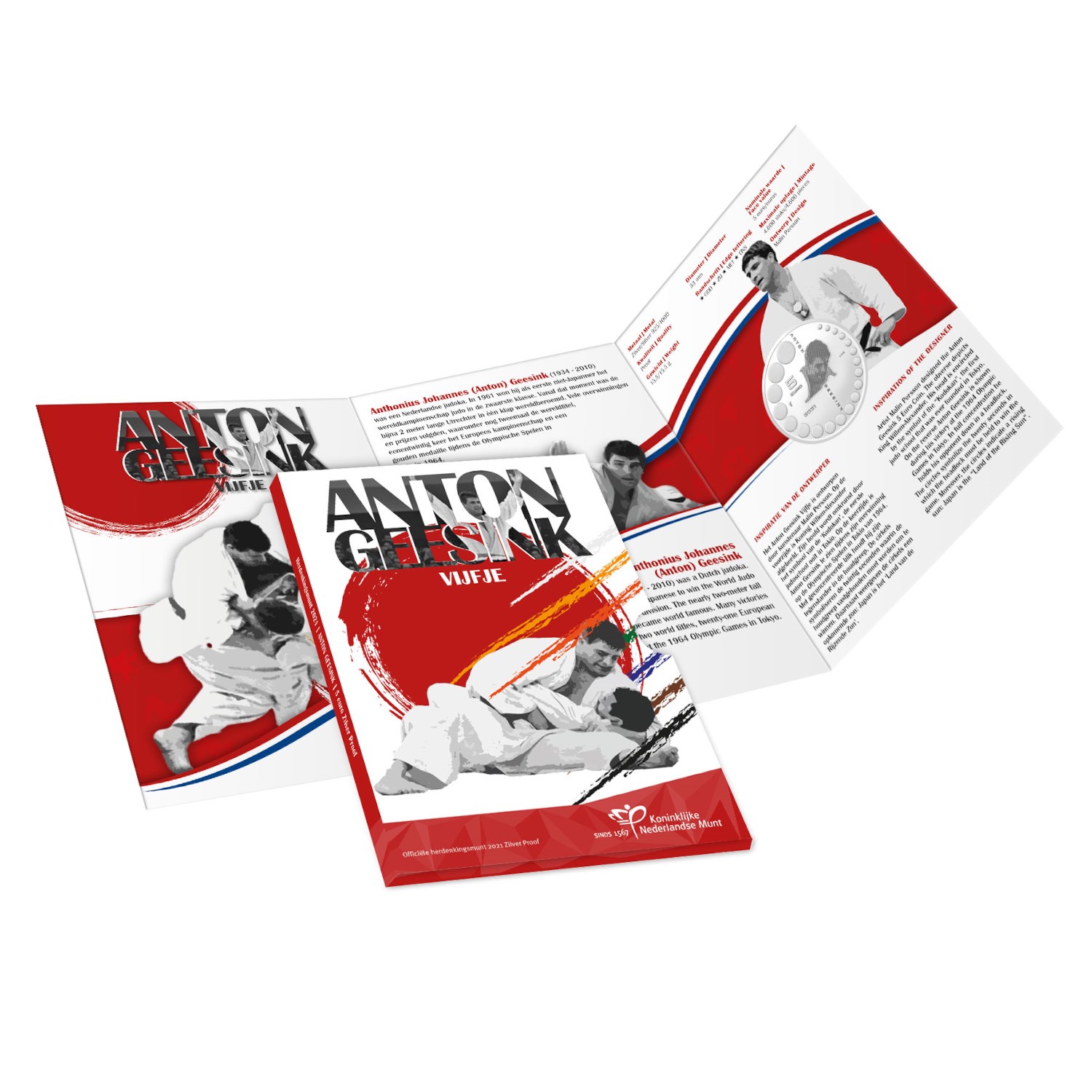 (afbeelding voor) Nederland 2021 - Anton Geesink Vijfje Zilver Proof