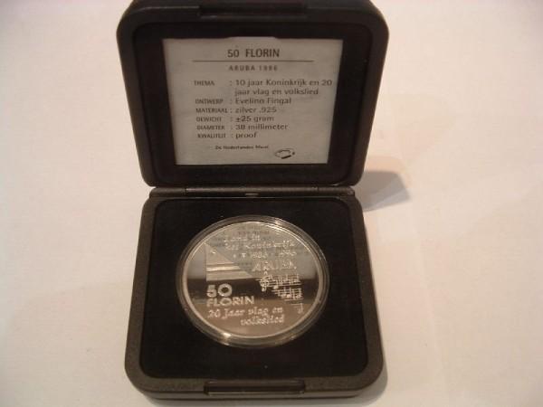 (afbeelding voor) 50 Florin zilver 1996 proof in cassette