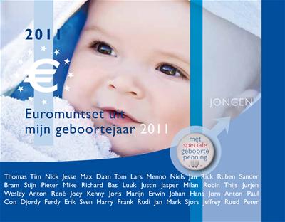 (afbeelding voor) Babyset Nederland jongen 2011 BU met penning