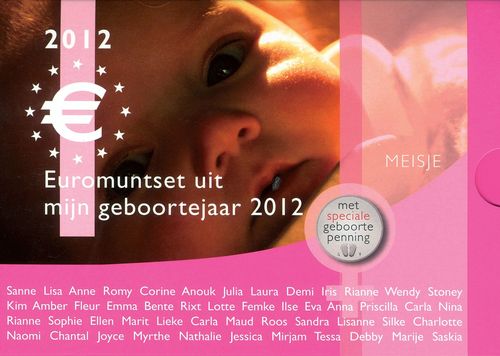 (afbeelding voor) Babyset Nederland meisje 2012 BU met penning