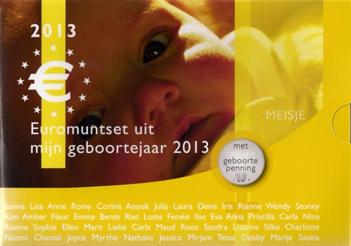 (afbeelding voor) Babyset Nederland meisje 2013 BU met penning