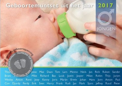 (afbeelding voor) Babyset Nederland jongen 2017 BU met penning