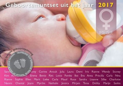 (afbeelding voor) Babyset Nederland meisje 2017 BU met penning