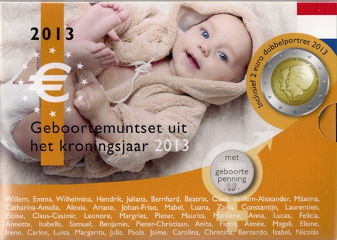(afbeelding voor) Babyset Nederland 2013 Oranje BU met penning