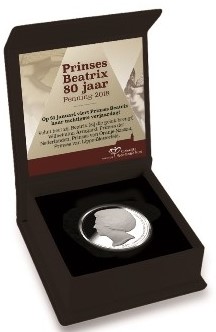 (afbeelding voor) 80 jaar Beatrix Penning 2018 Zilver Proof