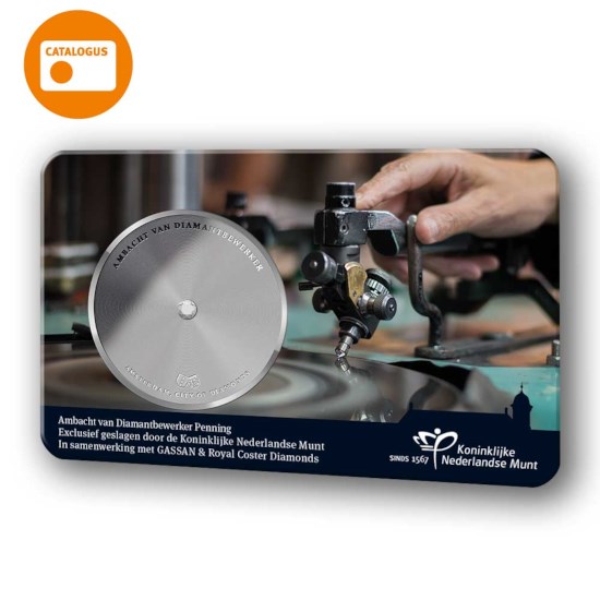 Ambacht van Diamantbewerker 2019 Penning in coincard (afbeelding voor) Ambacht van Diamantbewerker 2019 Penning in coincard