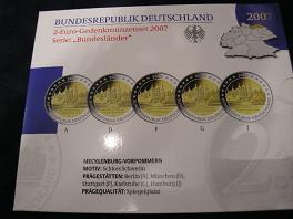 (afbeelding voor) 2 Euromunt Duitsland 5x 2007 COM Proof