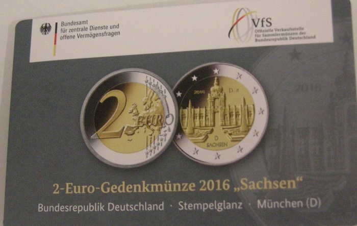 (afbeelding voor) 2 Euromunt Duitsland 2016 coincard A Dresdner Zwinger ( VHS )