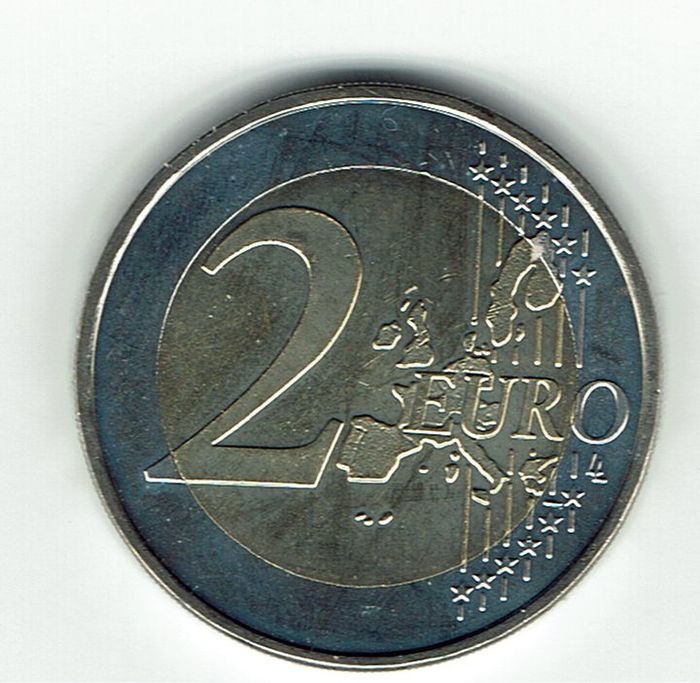 (afbeelding voor) 2 Euromunt Duitsland 2008 met oude kaart