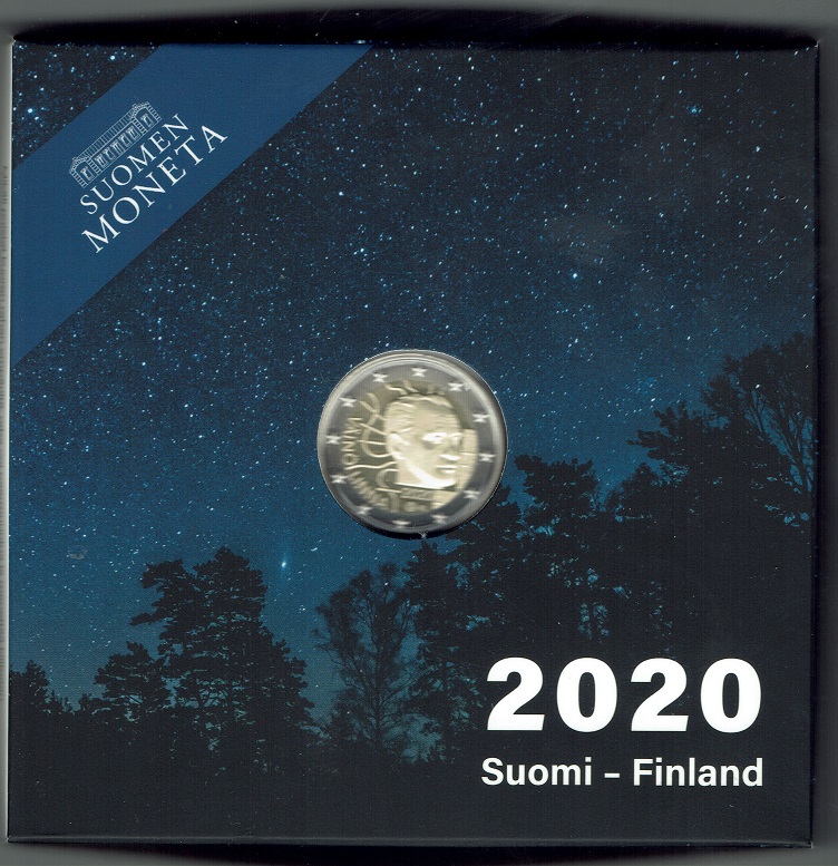 (afbeelding voor) 2 Euromunt Finland 2020 - Vaino Linna Proof