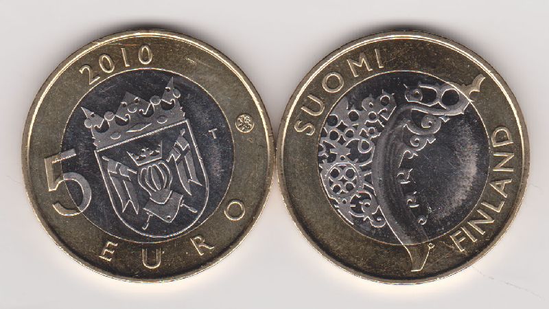 (afbeelding voor) 5 Euromunt Finland 2010 Varsinais-Suomen