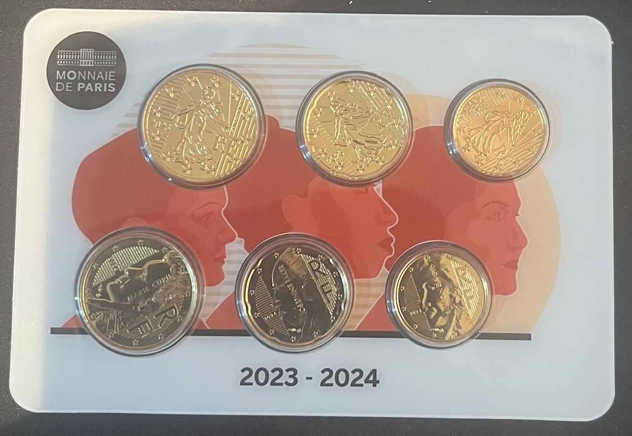 (afbeelding voor) BU Set Frankrijk 10-20-50 cent 2023 + 2024 ( Oud en nieuw )
