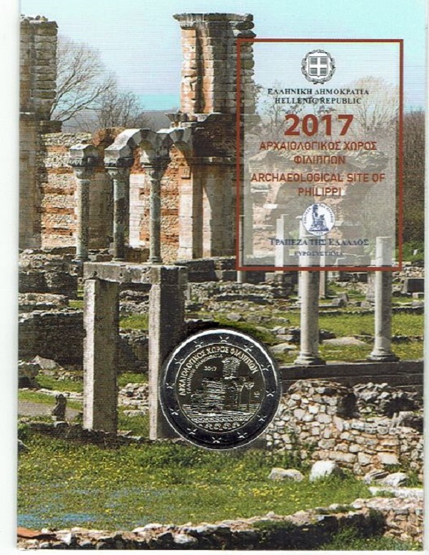 (afbeelding voor) 2 Euromunt Griekenland 2017 Archeologische site van Phillippi