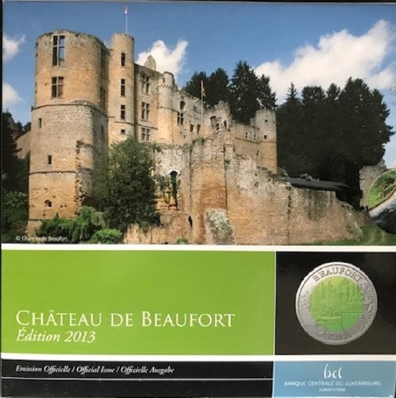 (afbeelding voor) 5 EUROMUNT 2013 Chateau de Beaufort Proof LUXEMBURG