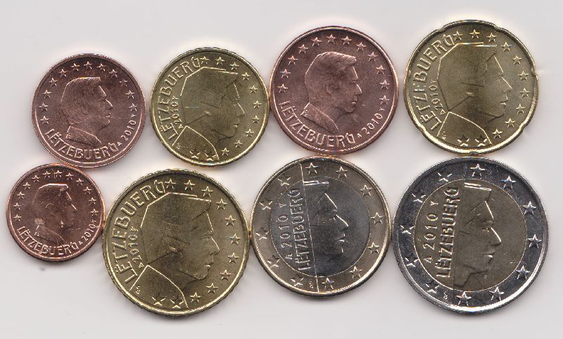 (Bild für) UNC set Luxemburg 2010 van 1 cent tot en met 2 euro