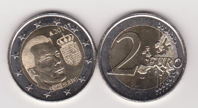 (afbeelding voor) 2 Euromunt Luxemburg 2010 Wapen van Henry UNC