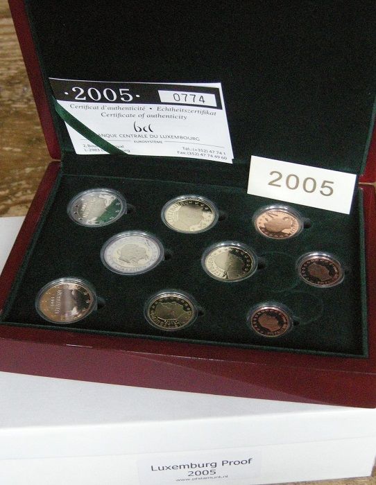 (afbeelding voor) Proofset Luxemburg 2005. Oplage 1500 stuks!