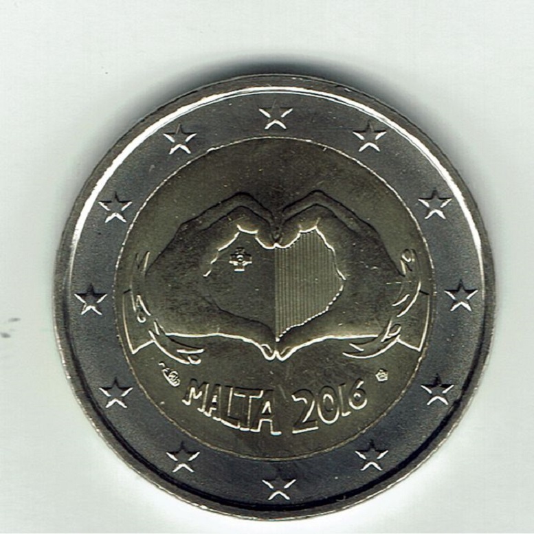 2 Euromunt Malta 2016 - LOVE met Frans muntteken UNC (afbeelding voor) 2 Euromunt Malta 2016 - LOVE met Frans muntteken UNC