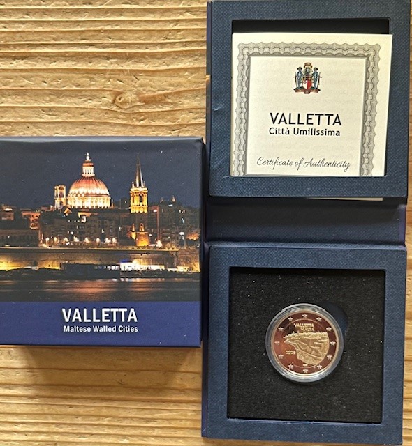 (afbeelding voor) 2 Euromunt Malta 2026 Valetta Proof in cassette