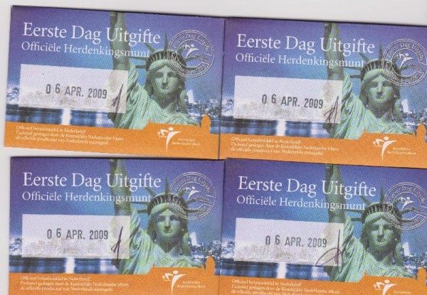 (afbeelding voor) 5 Euro Manhattan 1e dag uitgave 6 april 2009. Oplage 2009 stuks