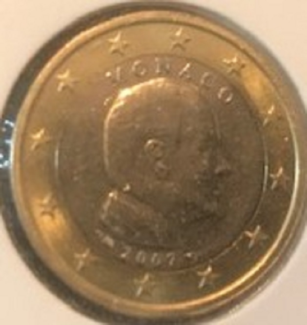 (afbeelding voor) 1 Euromunt Monaco 2007 UNC