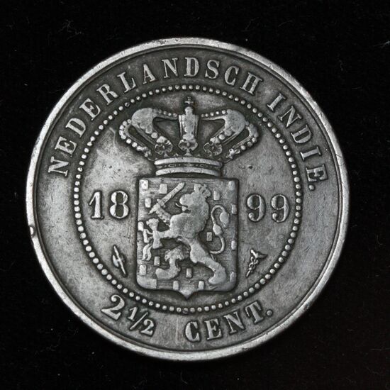 (afbeelding voor) 2,5 Cent 1899 Nederlands Indie ZF-